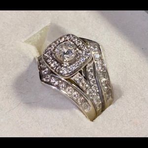 Wedding set 1 1/5 Carat total weight Diamond